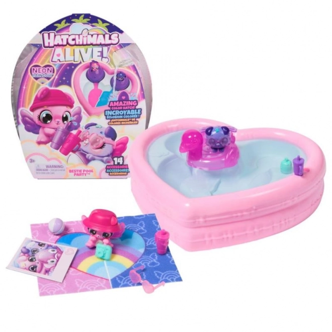 Zvířátka Hatchimals na bazénové párty
