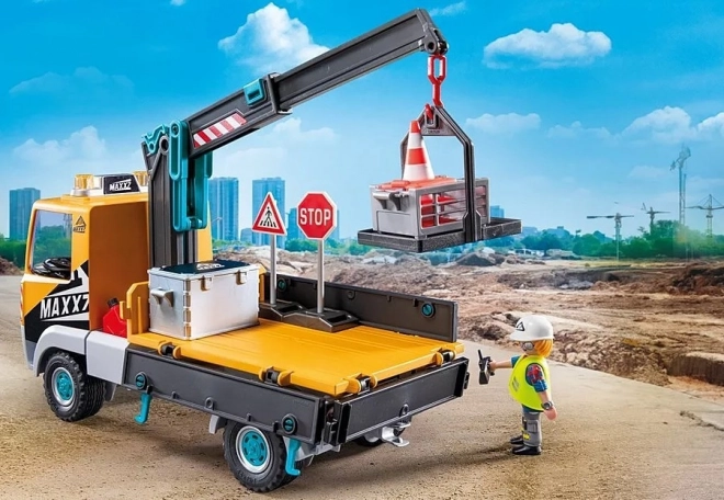 Playmobil Stavební nákladní vůz s jeřábem