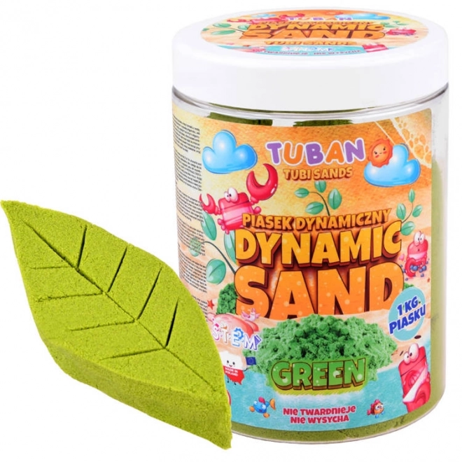 Tuban kinetický písek 1kg zelený