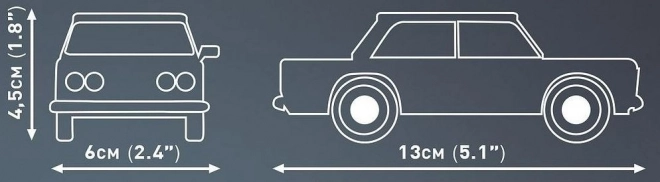 Klasické auto FSO 125p z kostiček