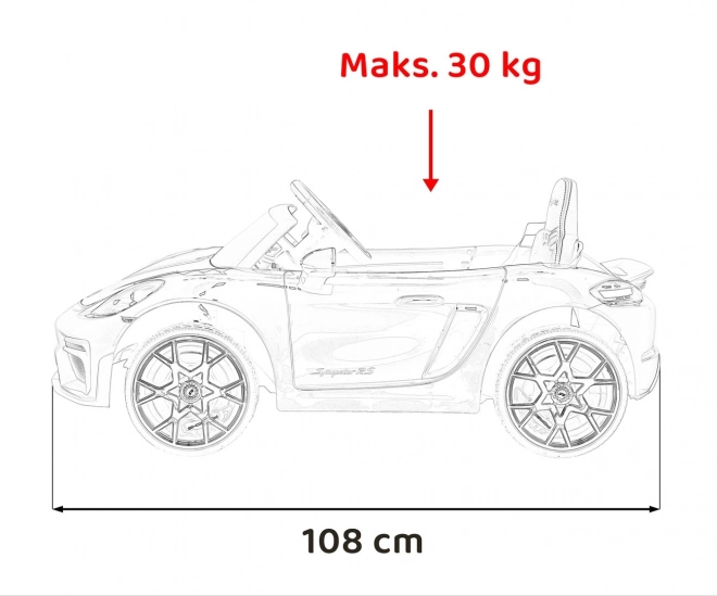 Dětské auto Porsche 718 – Černé