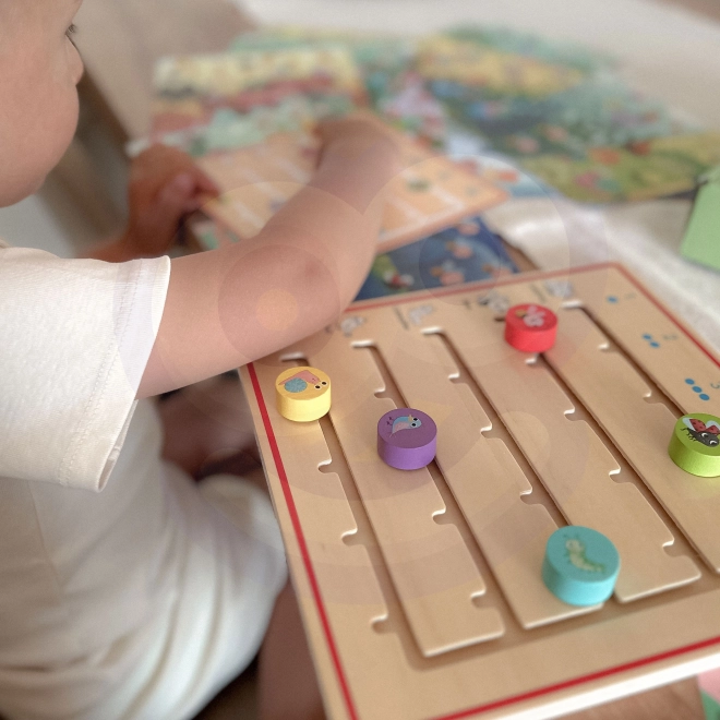 Tooky Toy dřevěná hra Nauka počítání zvířátek