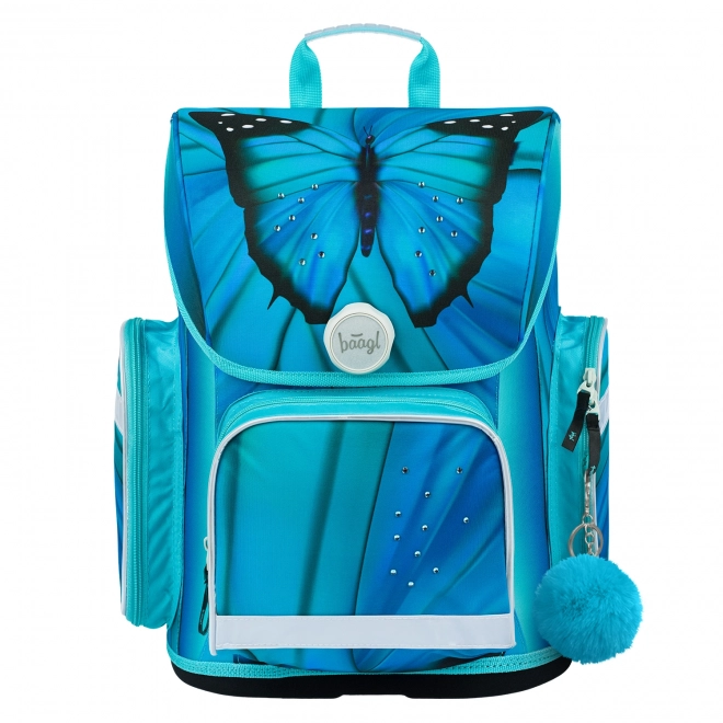Školní set BAAGL ERGO Butterfly: aktovka, penál, sáček