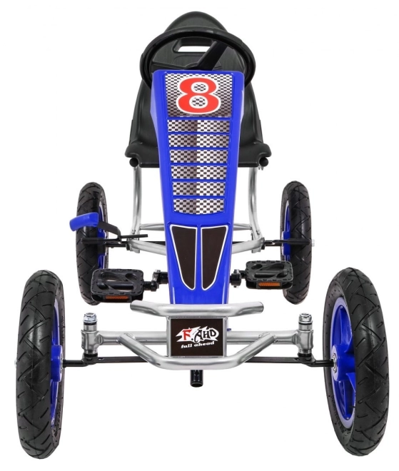 Motokára Full Ahead AIR s pedály pro děti 3+ Modrá + Nastavení sedadla + Nafukovací kola + Ruční brzda
