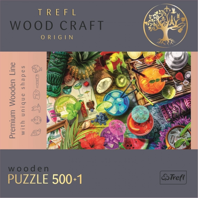 Puzzle Barevné koktejly TREFL Wood Craft Origin 501 dílků
