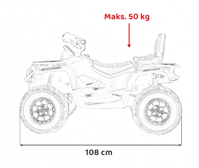 Růžový čtyřkolka Can-Am Outlander ATV