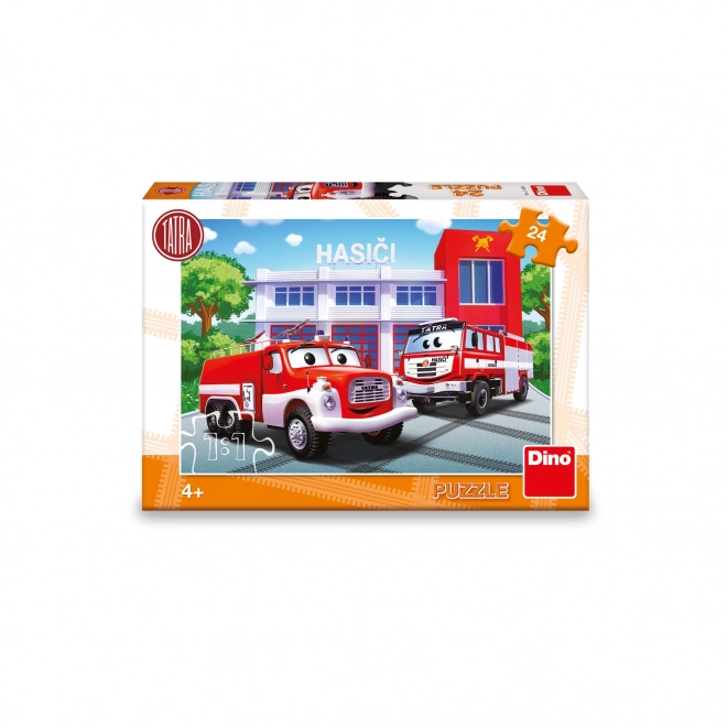 Dino puzzle Hasiči 24 dílků