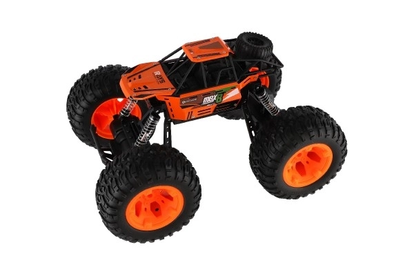 Auto RC Off-Road terénní 2,4GHz plast 32cm dobíjecí pack+baterie v krabici 38x23x26cm – Oranžové