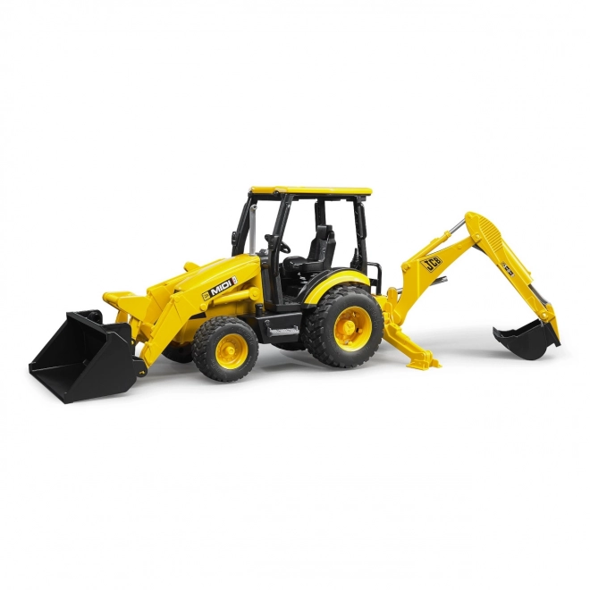 Bruder traktor JCB MIDI čelní nakladač s bagrem