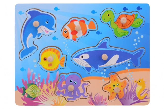 Dřevěné puzzle s úchytem malé