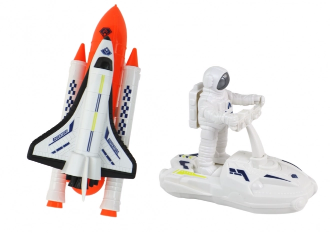 Vesmírná mise Vesmírná raketa Kosmická loď Set 8 ele.