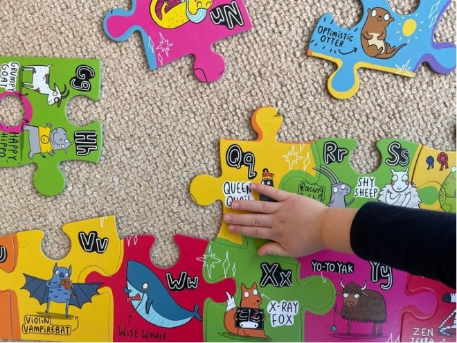 Gibsons velké podlahové puzzle netradiční abeceda pro děti