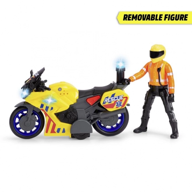 Záchranářský motocykl 17 cm s jezdcem