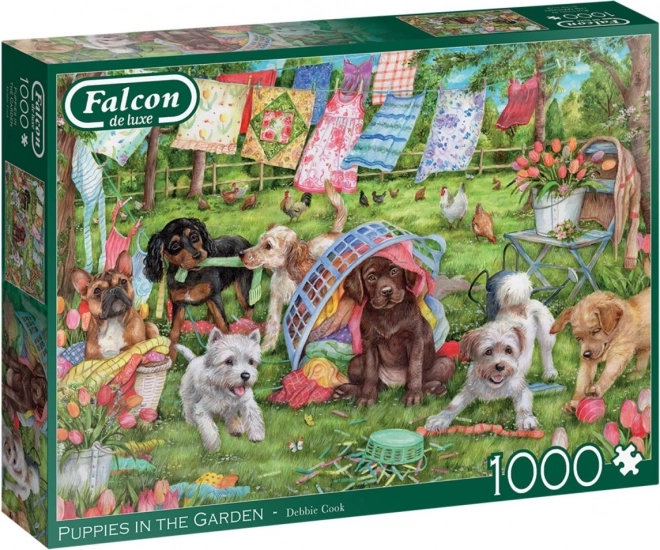 Puzzle Štěňata na zahradě 1000 dílků