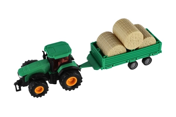 Traktor s vlečkou na setrvačník