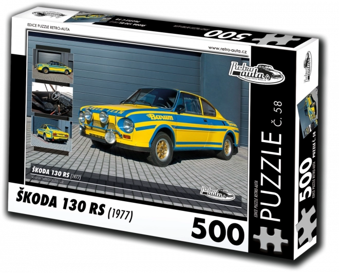 Puzzle Retro Auta Škoda 130 RS 500 dílků