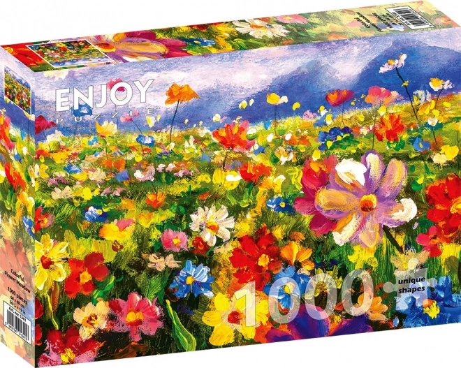 Puzzle Barevná květinová louka 1000 dílků