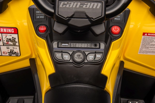 Dětská čtyřkolka Can Am Outlander ATV žlutá