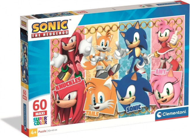Puzzle ježek SONIC MAXI 60 dílků