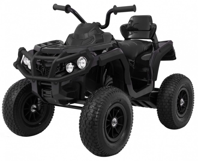 Dětská čtyřkolka ATV Air battery quad Black + nafukovací kola + rádio MP3 + pomalý start