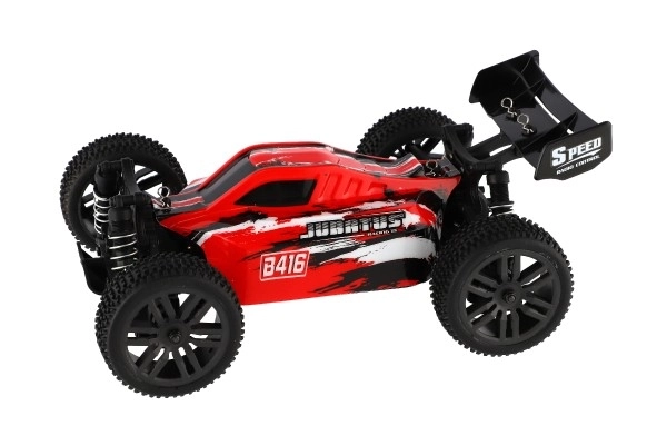 Avtomobil RC Buggy Bonzai Jubatus terensko 30cm plast 2,4GHz na baterije + 2x dodatni paket v škatli 40x14x21 – Červené