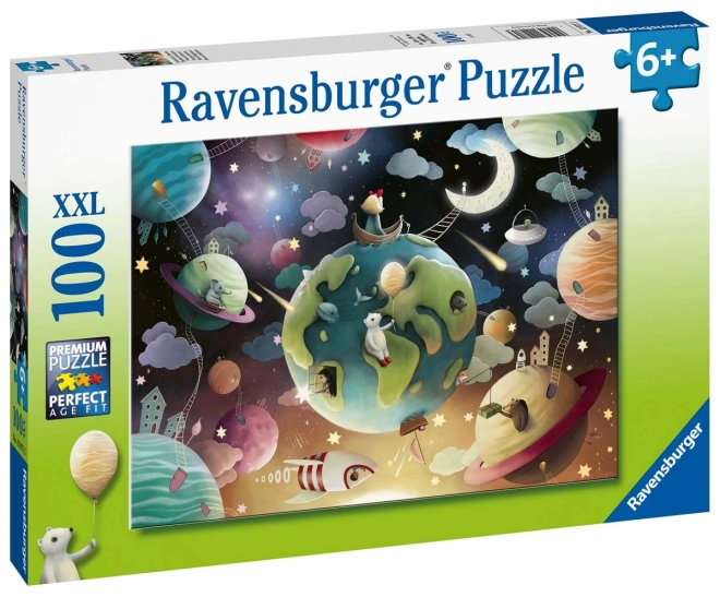 Puzzle 100 dílků XXL Vesmírné hřiště