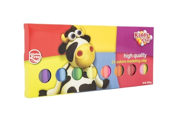 Modelína Kiddy Clay 500g – 24 barev