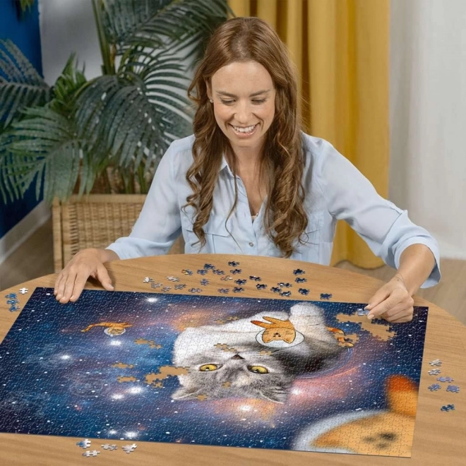 Puzzle Kočka ve vesmíru 1500 dílků