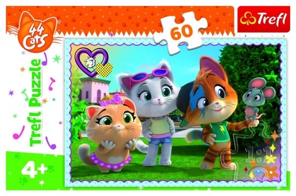 Puzzle 60 dílků Hravé chvíle s přáteli 44 koček