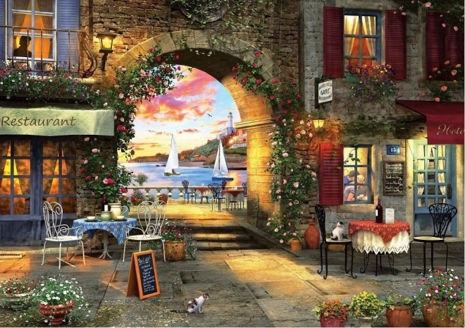 ART PUZZLE Puzzle Restaurace na pobřeží 1000 dílků
