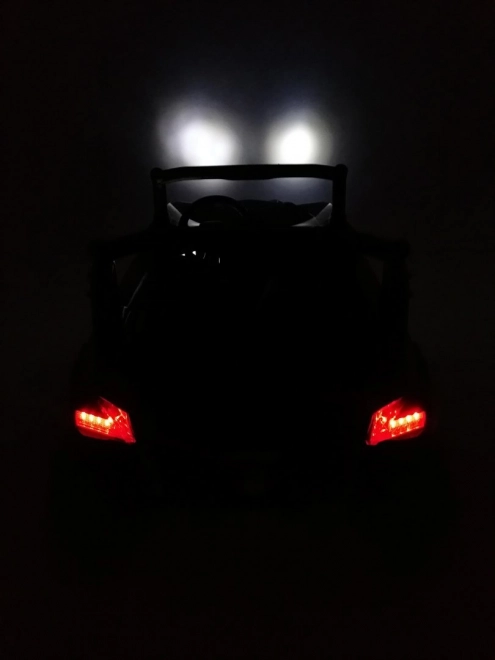 Dětské autíčko UTV-MX černé 4x4 s MP4, dálkové ovládání a LED osvětlení