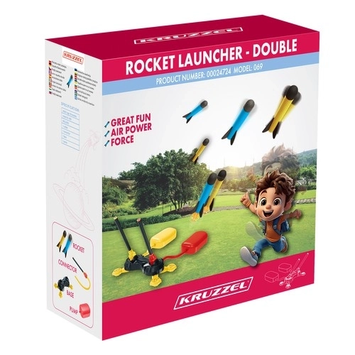 Dětská dvojitá raketová odpalovací sada s pěnovými raketami