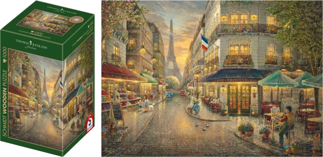 Dřevěné puzzle Pařížská kavárna 1000 dílků