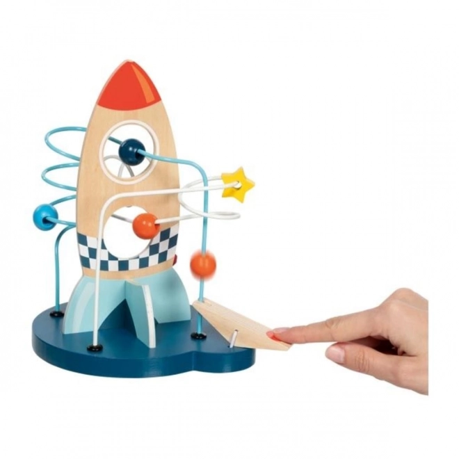 GOKI Motorická hra Vesmírná raketa s katapultem a planetkami
