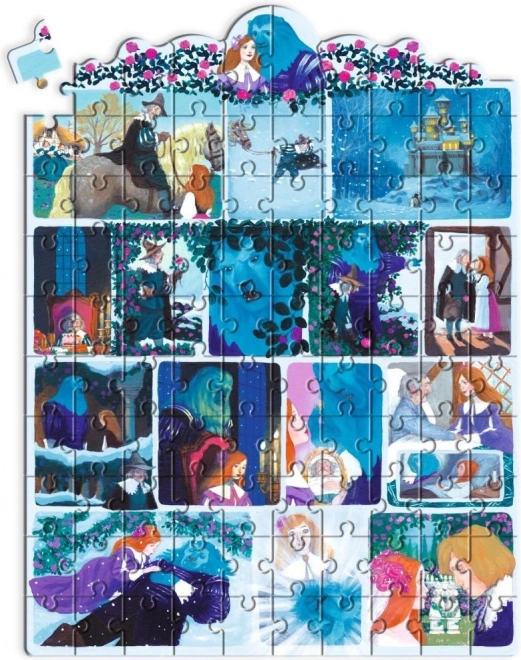 Puzzle s příběhem Kráska a zvíře 100 dílků