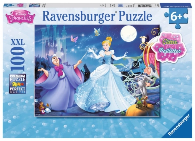 Třpytivé puzzle Popelka XXL 100 dílků