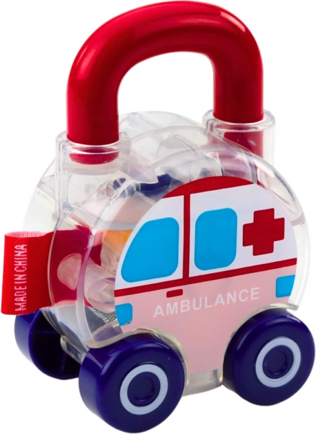 Edukační sada autíček s klíči Policie, Hasiči, Ambulance