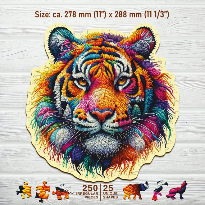 Dřevěné puzzle Jemný Tygr 250 dílků