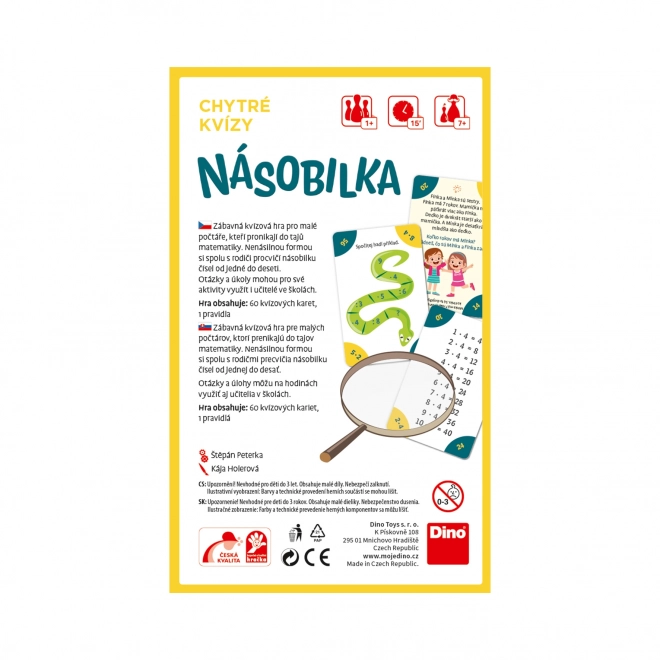 CHYTRÉ KVÍZY - NÁSOBILKA Naučná hra