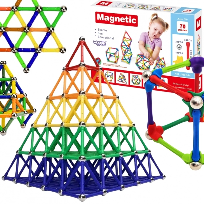 Magnetická stavebnice Woopie 70 dílků