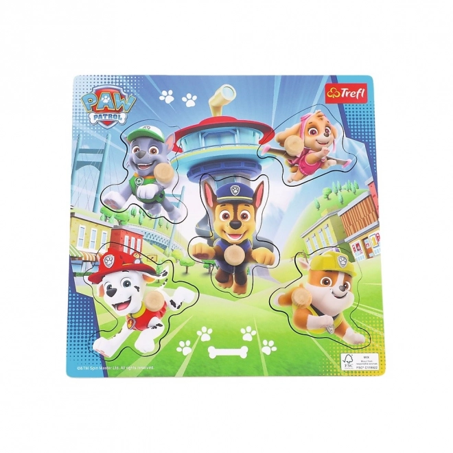 Dřevěné puzzle Mini Tlapková patrola 5 dílků