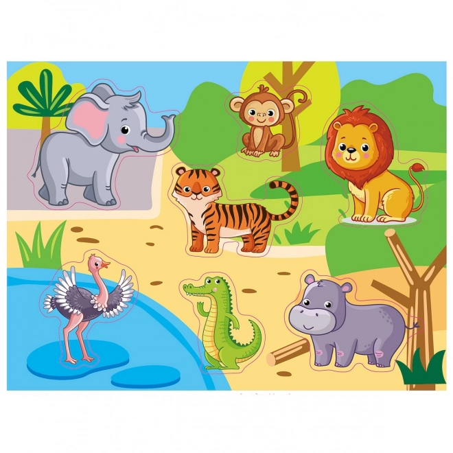 Dřevěné puzzle ZOO