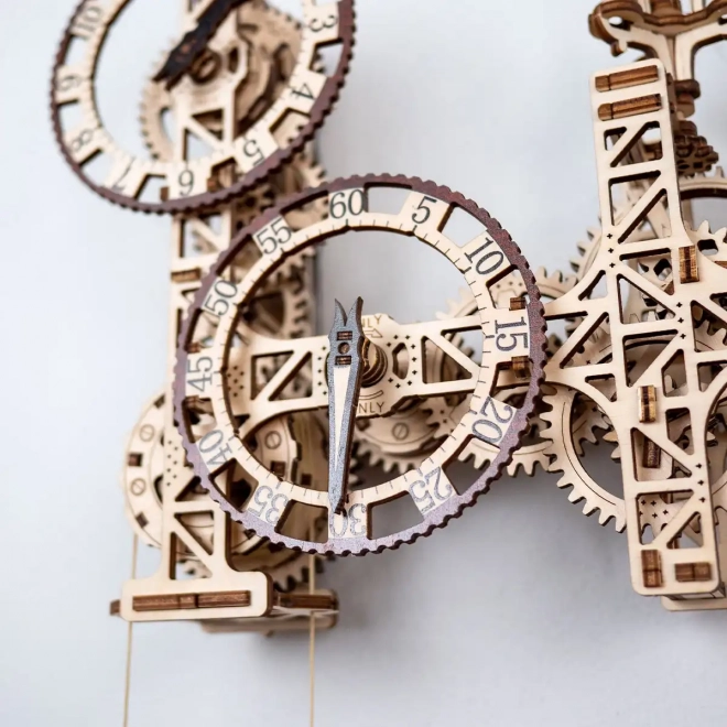 WOODEN CITY 3D puzzle Steampunk nástěnné hodiny 269 dílů