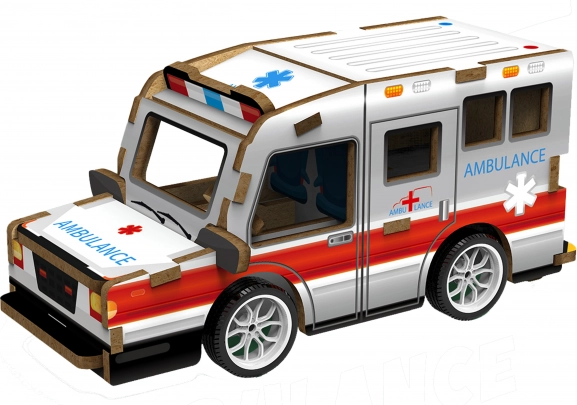 3D dřevěné puzzle Sanitka