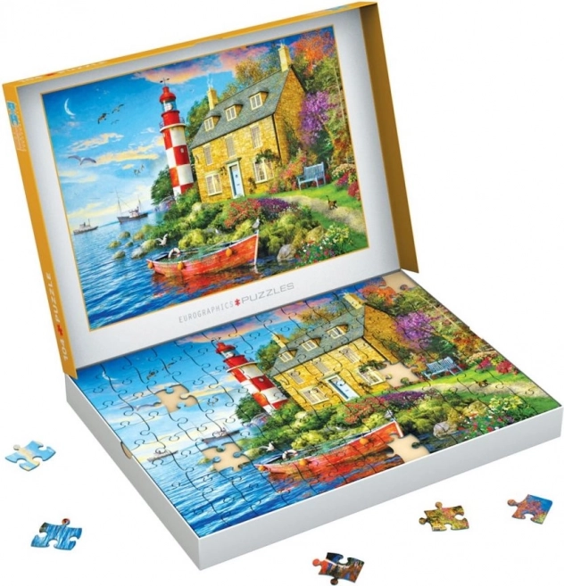 Puzzle Chata u majáku 104 dílků
