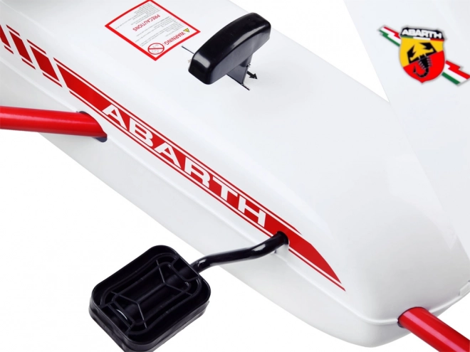 GOKART ABARTH na pedálech Velká měkká kola PA0167 – Bílá