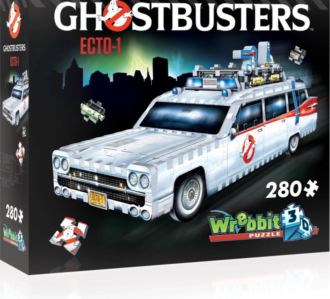 Wrebbit 3D Puzzle Auto Krotitelé duchů Ecto-1, 280 dílků
