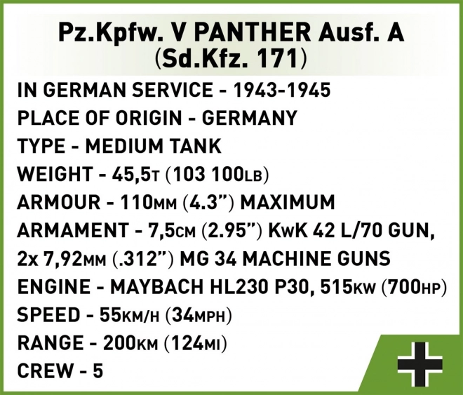 Klocky Pz.Kpfw. V Panther Ausf. A