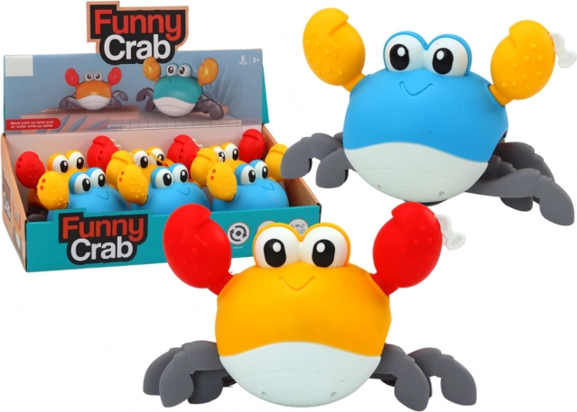 Nakrucovací krab do vany – chodí a plave, modrý nebo žlutý