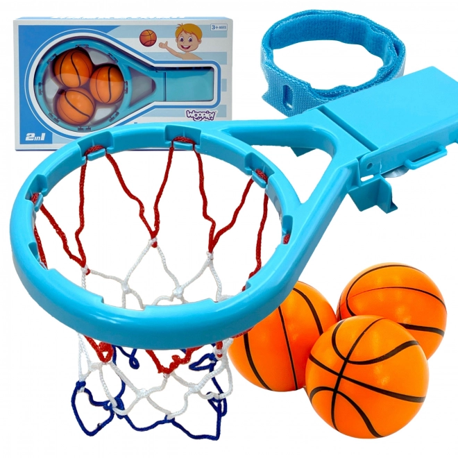 Woopie vodní hračka do koupele basketbal + sada míčků 2v1